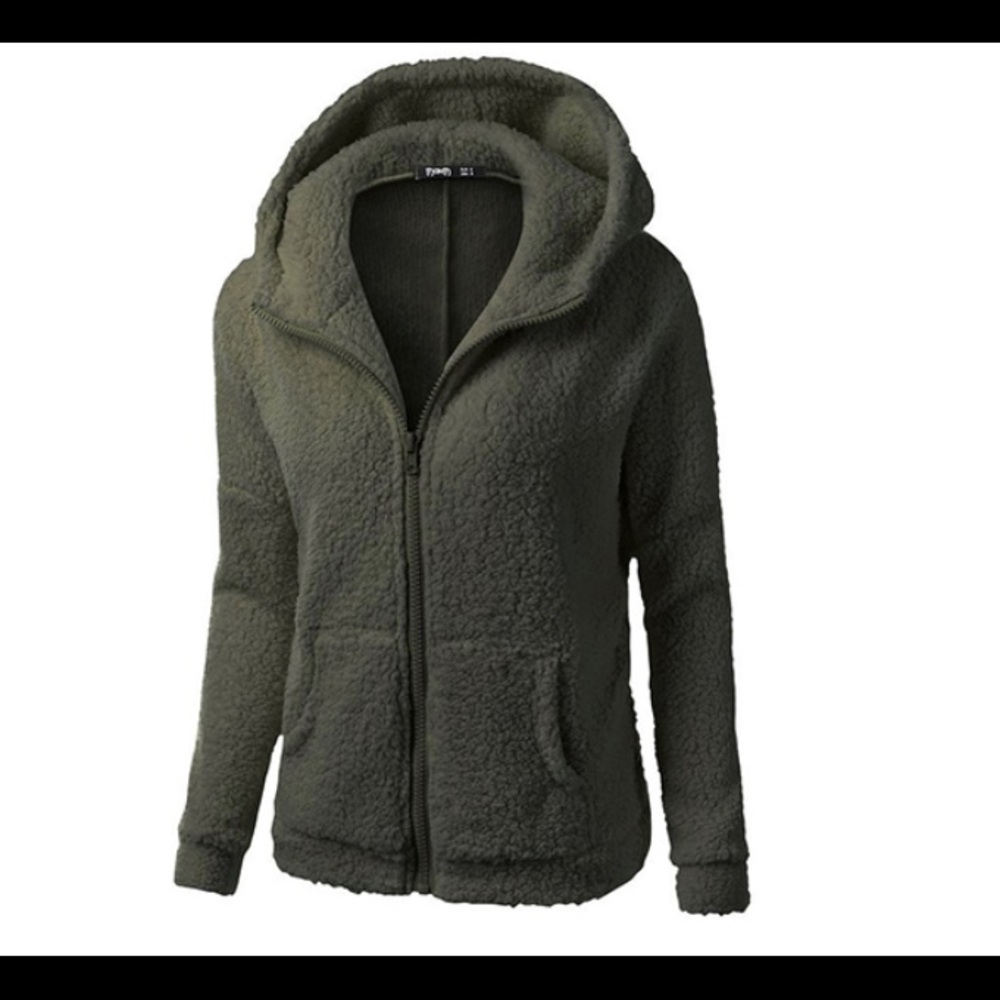 WINTER FLEECE HOODIE JACKET (WITHOUT ZIPPER) NWOT